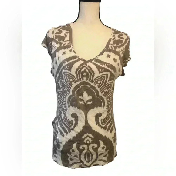 Y2K INC International Concepts Sequin Short Sleeve Tee Size XL - Picture 1 of 2